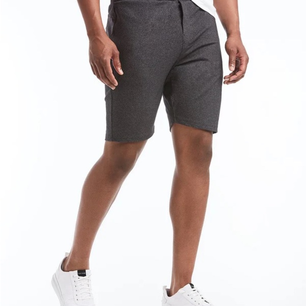 Men's Athletic Heather Charcoal Shorts - Performance Stretch